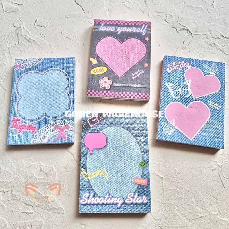 [GW] 100 Lembar Memo Pad Denim Jeans Dekoratif 0