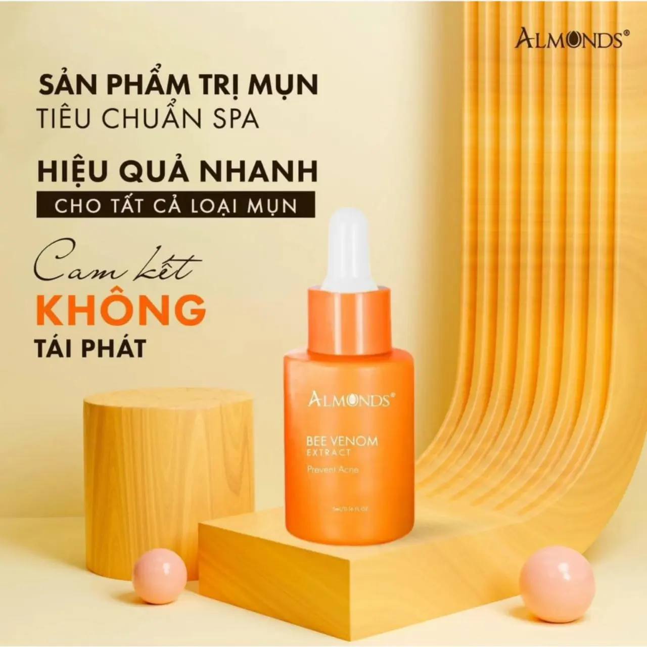 Tinh chất bee venom Almonds cho da mụn