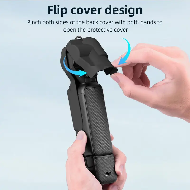 BRDRC Protective Case for DJI Pocket 3, 1 Count Anti-drop Shell, Screen Anti-scratch Flip Case, Handheld Gimbal Accessories, Camera 4