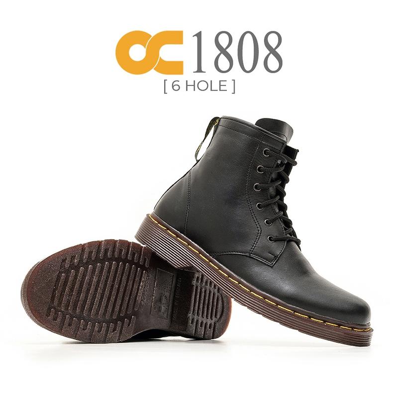 SEPATU DOKMAR 6 HOLE KULIT ORIGINAL 1808 Shoes Hitam Boots 2