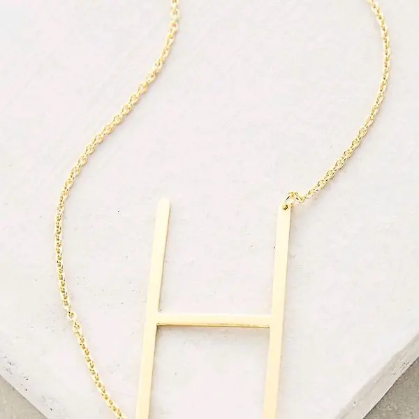 kalung liontin huruf custom inisial anti karat anti luntur sepuh emas 24k Amber Mulia Kohakutou Garnet 3