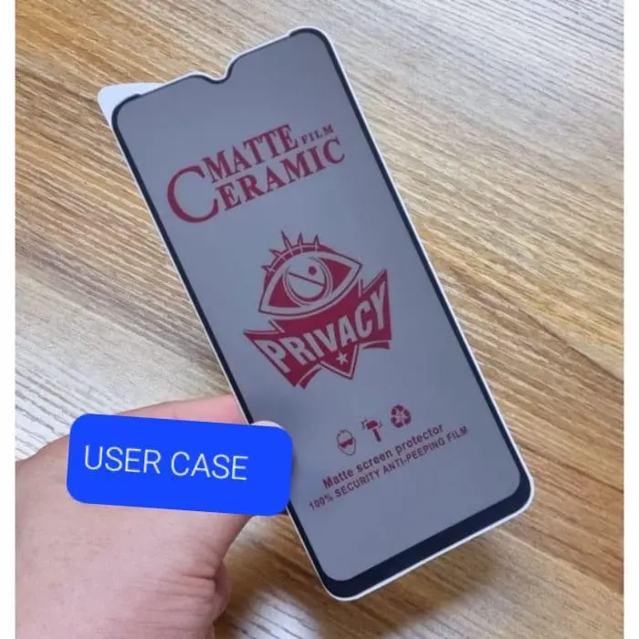 REALME C2 C3 C11 C12 C15 C11 2021 C20 C20A C21 C21Y C25 C25S C25Y C31 C35 C30 C33 NARZO 50i 50A 50i PRIME C17 C11 2021 9 4G 9i NARZO 20 30A C30S C55 8i C53 C55 2 2 PRO 3 3 PRO 5 5i 5S 5 PRO 7i 10 4G 9 PRO PLUS  MATTE CERAMIC SPY PRIVACY ANTI GLARE FULL
