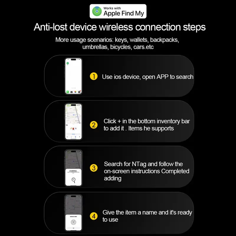Thiết Bị Theo Dõi GPS Thông Minh Thẻ Mini, Dành Cho IOS Và A.pple, Tìm Ứng Dụng Tôi, Thiết Bị Nhắc Nhở Chống Mất, Định Vị Có Mức MFI, Thích Hợp Cho Chìa Khóa Ô Tô, Thiết Bị Tìm Thú Cưng Và Trẻ Em, Thiết Bị Theo Dõi Trẻ Em smart tag thiết  bị định  vị  min 5