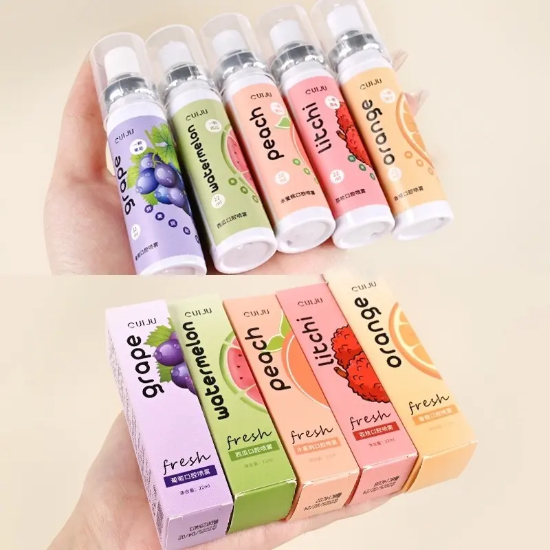 [Tuyết Lượng Phụ Kiện] (Bán Buôn Sỉ) Xịt Thơm Miệng CUIJU Hoa Quả Thơm Miệng Sạch Sẽ Thơm Tho Giảm Hôi Miệng Giúp Ngăn Ngừa Vi Khuẩn Xịt Miệng 2
