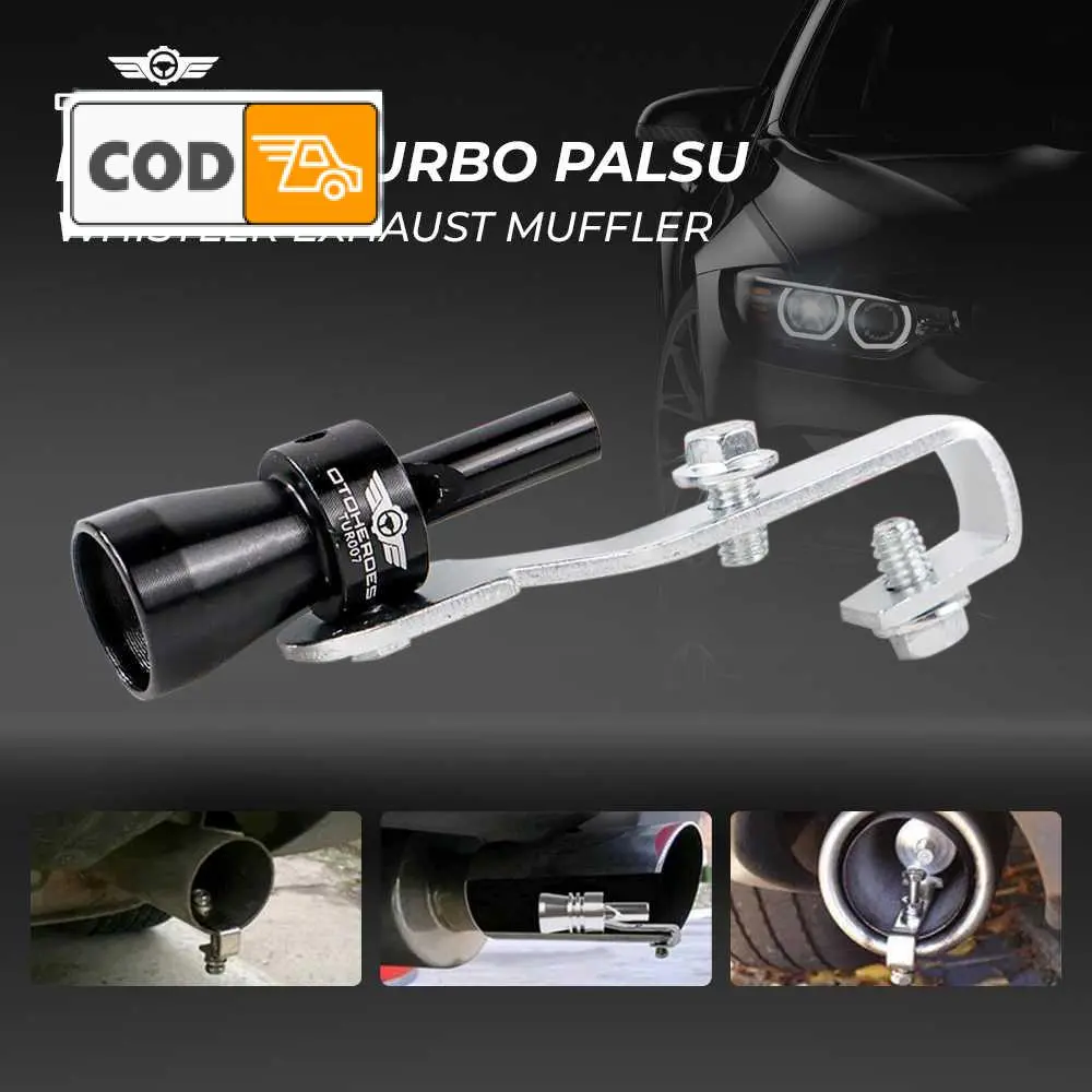 Penyiul Knalpot Turbo Suara Mobil Balap Aluminium | Peluit Pluit Siul Kenalpot Keren Whistler Exhaust Muffler