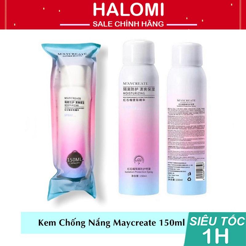 Xịt Chống Nắng Trắng Da Maycreate 150ml Chính Hãng HALOMI