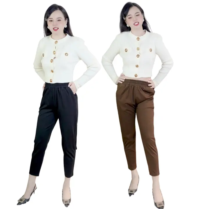 Quần Baggy Nữ có ly gấu vải Umi hàn cao cấp co giãn 4 chiều, không xù lông, không cắn chỉ  Women 1