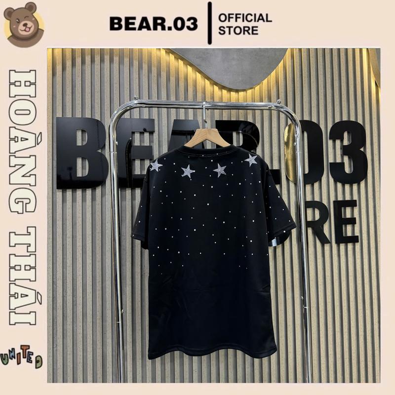 áo thun NGÔI SAO KIM TUYẾN 6868 nam nữ , thoáng mát Menswear Cổ Tròn ÁO Unisex