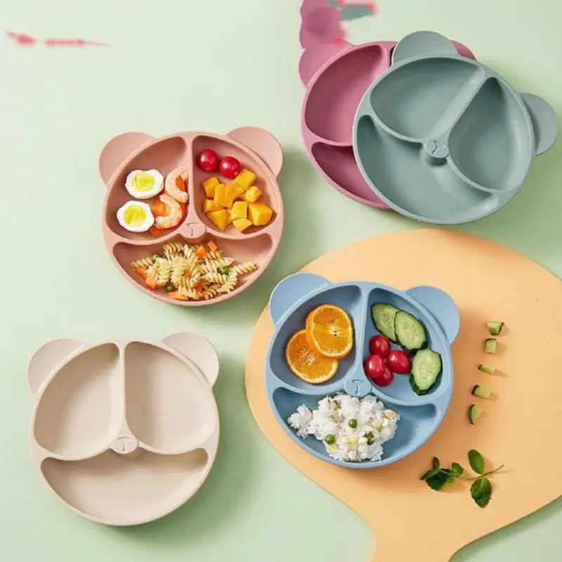 KHAY SILICON ĂN DẶM CHIA NGĂN CHO BÉ 2