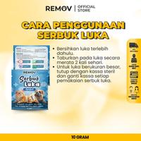 Gambar SUNNYPAWS REMOV Serbuk Luka 10 GR Obat Luar Bubuk Terbuka Abses Bakar Cakar Berdarah Bernanah Pasca Operasi Jahit Antibiotik Antiseptik dari SunnyPaws Store Kota Tangerang 3 Tokopedia