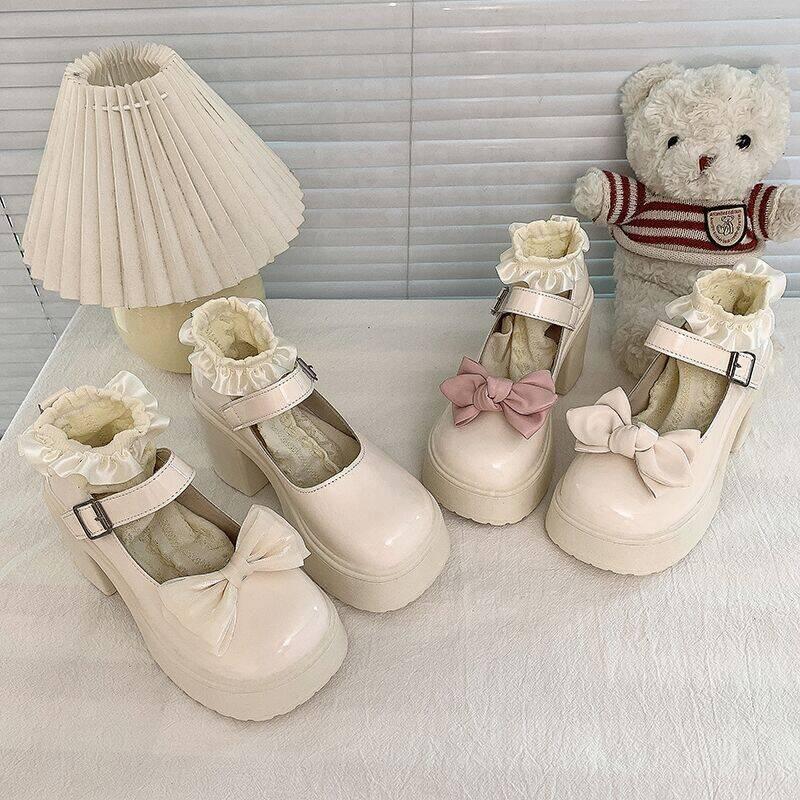 Giày Mary Jane, Phong Cách Lolita Nhật Bản Ngọt Ngào Và Ngầu, Đế Có Nơ Đế Xuồng, Giày JK, Hàng Mới Về Năm 2024, Thích Hợp Cho Mùa Hè, Phong Cách Ins 2