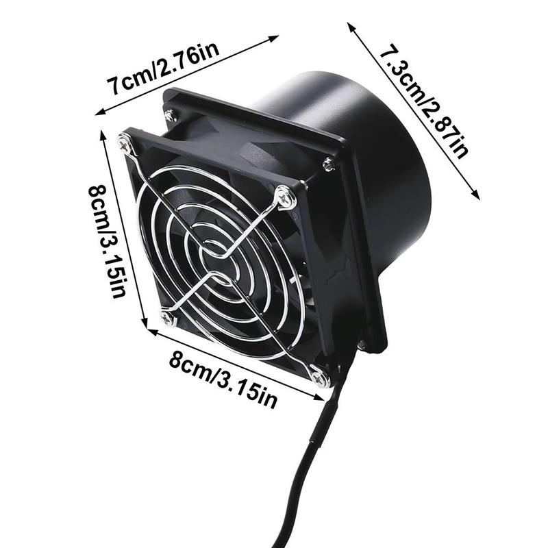 1Pcs Durable Adjustable Speed USB Exhaust Fan Duct Air Ventilation Simple Mini Air Blower with Pipe Fume Absorber Bathroom Kitchen Industrial 2