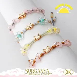 Liontin Charm Emas Kadar 8K Model Liontin AYU Shimmer Summer Gelang Tali Model Variasi Macan Gold