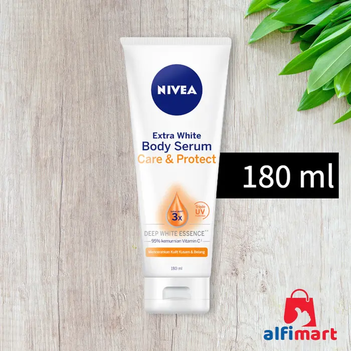 Nivea Extra White Body Serum Care & Protect 180ml 180 ml / Nivea Care and Protect 180ml / Nivea Body Serum
