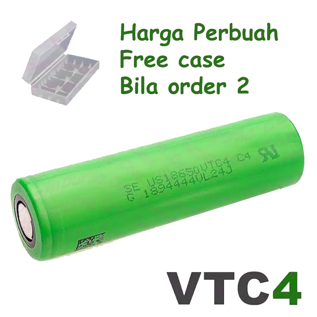 Baterai Lithium 5V 18650 VTC 4 5 6 7 A