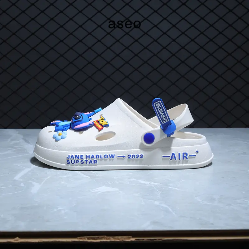 Aseo Sandal Pria Wanita Couple Dewasa Lebaran 2025 Biru Lucu Clog Kodok Karet Baim Anti Slip Korean Style Sandal Cowok Dewasa Terbaru Kekinian H178 Sendal 7