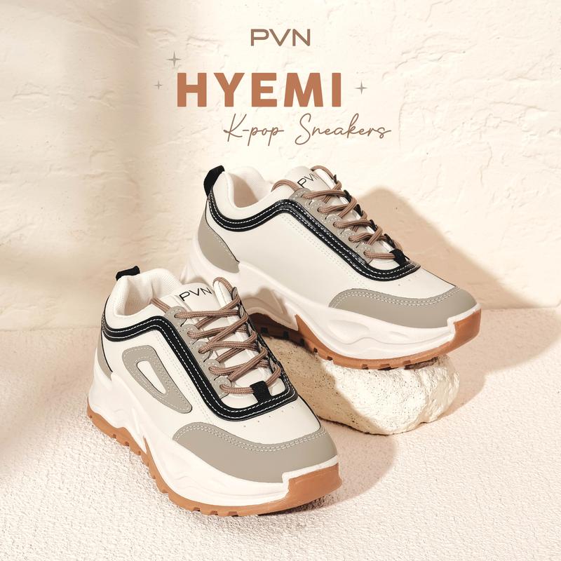 PVN Hyemi K-pop Sneakers Cream shoes casual sport wanita 606 0