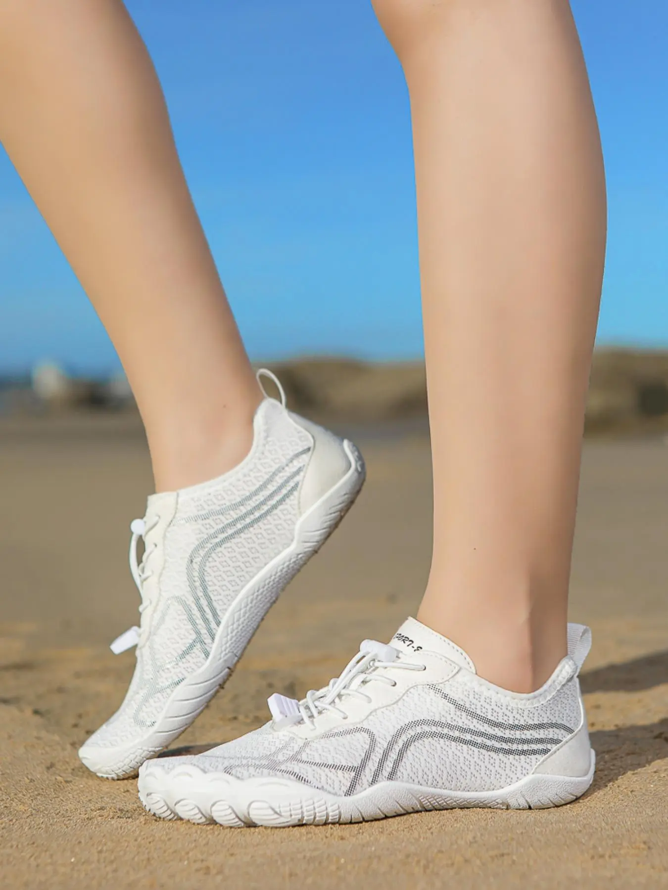 Women's Sporty Plain Color Slip on Sneakers, Casual Comfortable Breathable Quick Drying Non-slip Sports Shoes, Fashionable Shoes for Beach, Swimming, Yoga