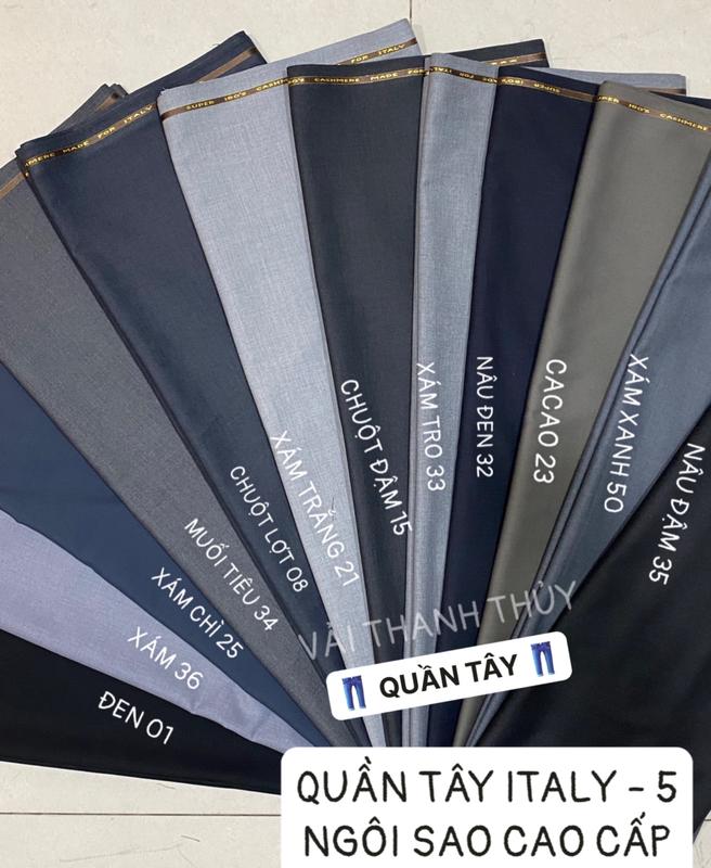 VẢI QUẦN TÂY NAM WOOL SUPER 180s ITALY STYLE ĐỨNG FORM | CO GIÃN NHẸ | ĐẦM TAY | DÀY DẶN