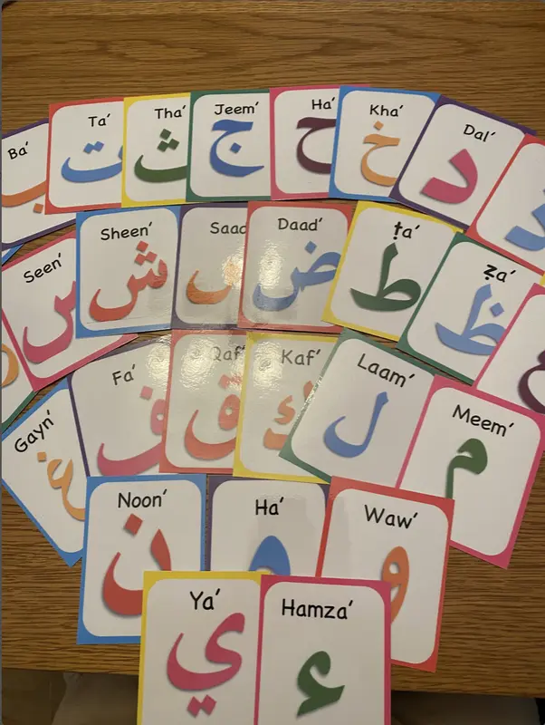 Arabic Alphabet Flash Cards! Alif Ba Ta, Eid Gift, Learn Arabic, Muslim homeschool, islamic homeschool. Arabic learning, Eid gift, Ramadan Gift 2