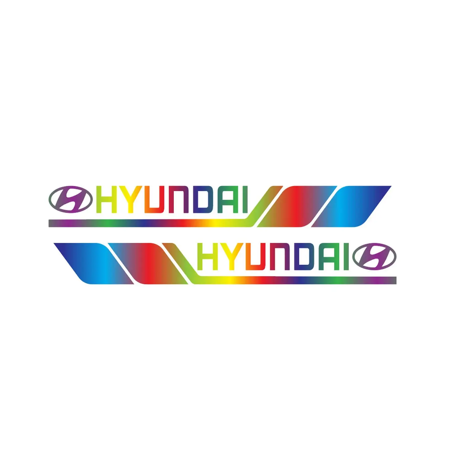 (tem phản quang)Bộ tem Hyundai dán xe con, tem dán xe con siêu đẹp kich thước 7x50cm Nhãn Dán Decal