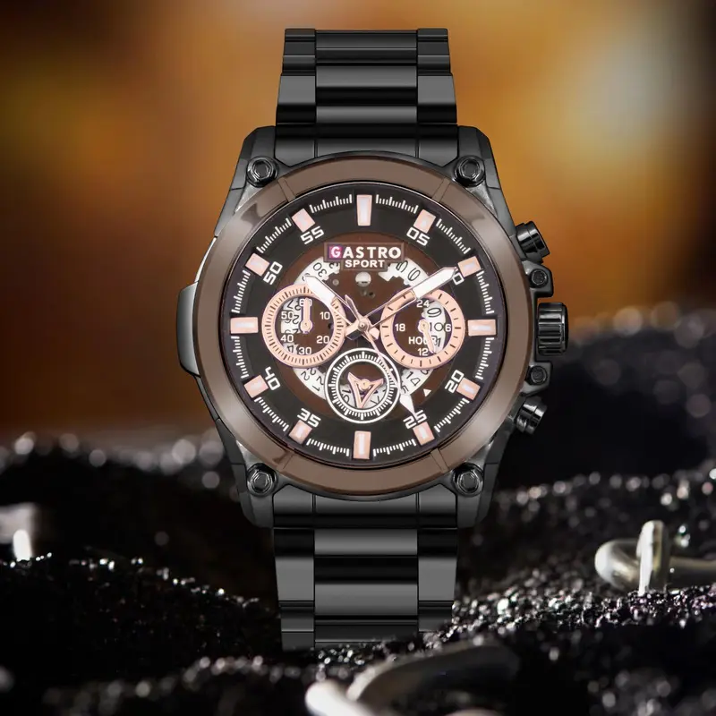 DISKON Jam Tangan Pria Gastro 7123A Rantai Stainless Steel Water Resistant 3 ATM Kaca Watches 0