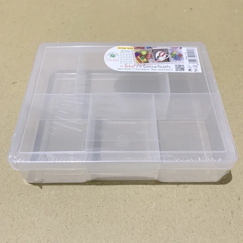 KOTAK PLASTIK PERKAKAS REIKO GREEN LEAF 6SEKAT *007574/ 12SEKAT *000210/ 18SEKAT *009097/ 20SEKAT *003101