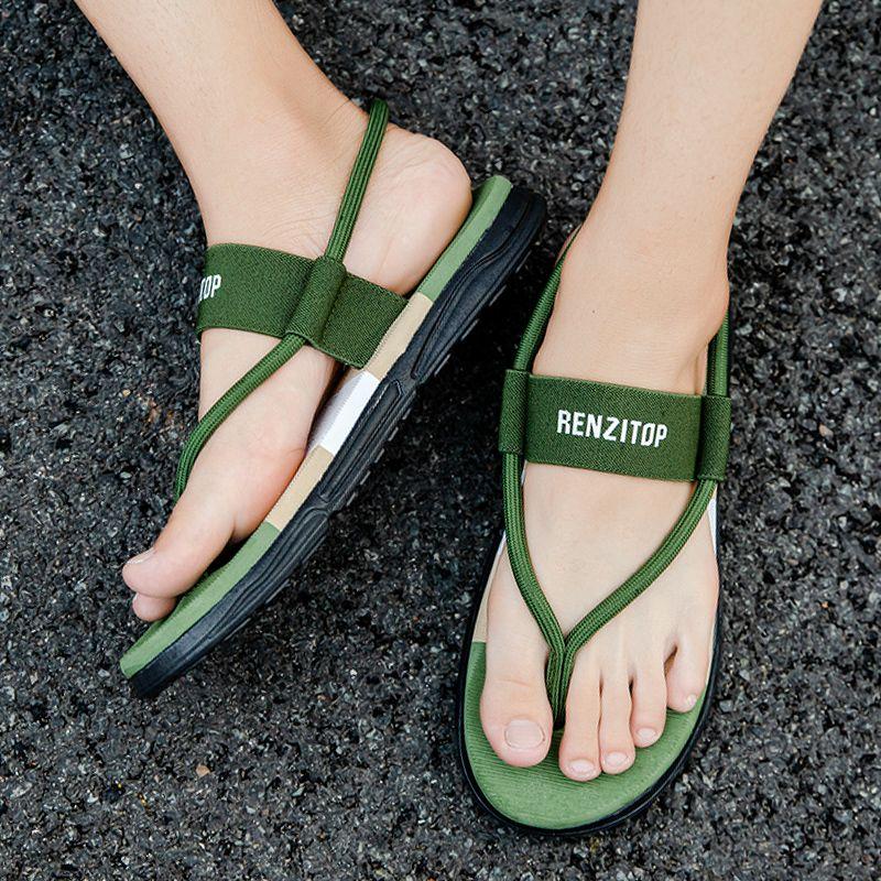 Product Introduction of Hot-Selling Men's Summer New Flip-Flops Casual Outdoor Non-Slip Wear-Resistant Beach Sandals Two-Way Soft Sole Sandals for Men 1