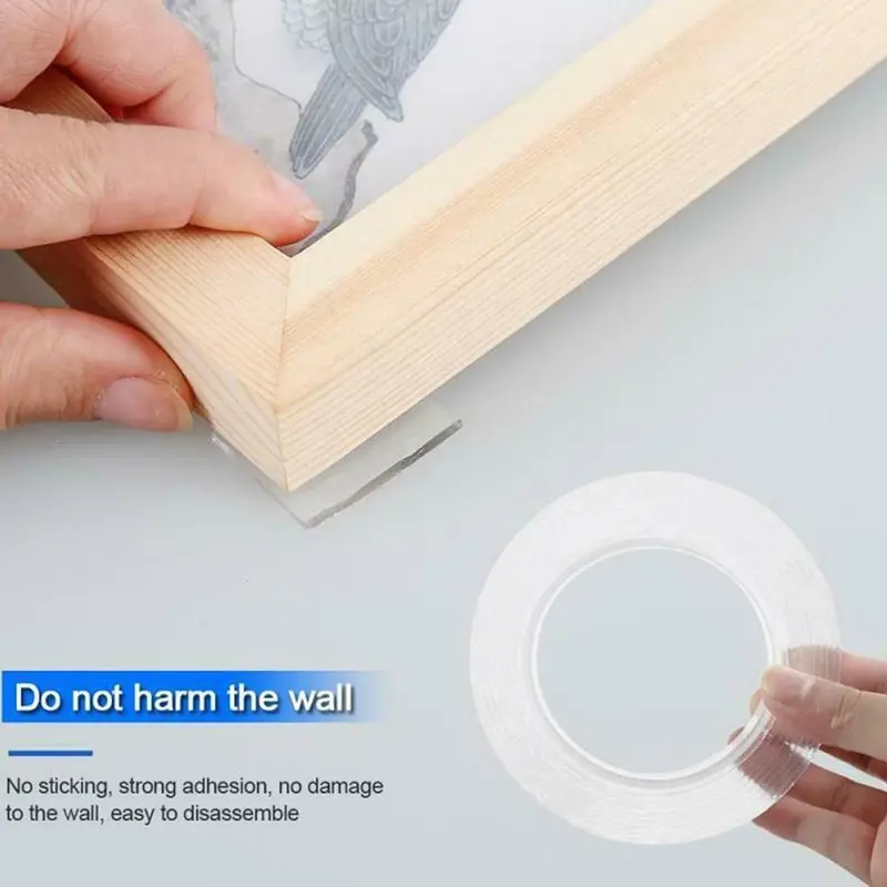 Keo Siêu Dính, Nano Mạnh, Hai Mặt, Không để lại dấu vết, Keo Siêu Bền, 1 Cái, Sử Dụng Băng Nano 1