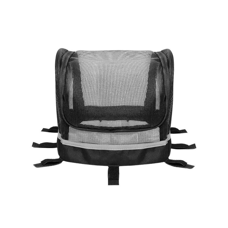 Grid Design Bicycle Pet Carrier, Breathable Bicycle Pet Net, Zipper Pet Protective Cover, Dog & Cat Accessories for Outdoor Cycling 2