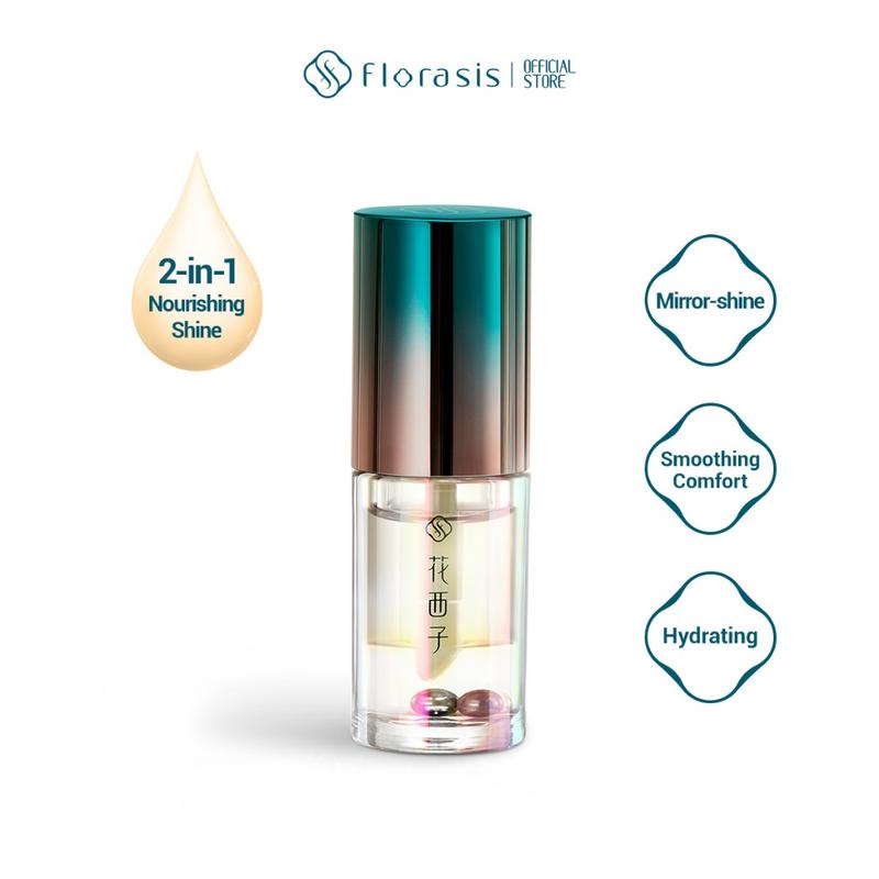 Florasis Floral Care Hydrating Dual Lip Oil Lip Mask Moisturizing Lip Balm Hydrating Lipstick Skincare Delicate 0