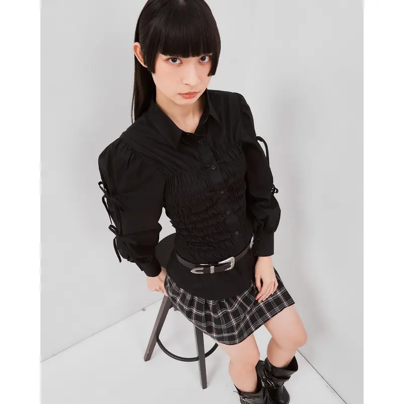CATHA - Dilma Smocked Ribbon Top 2