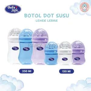 BK Baby Safe Wideneck Bottle 150/260 Ml BabySafe Botol Dot Susu Bayi Anak Newborn Nipple Leher Lebar