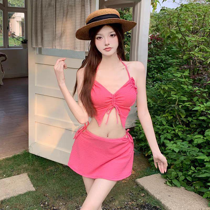 Product Introduction of đồ bơi , bikini đi biển 3 chi tiết hồng sen dễ thương 6