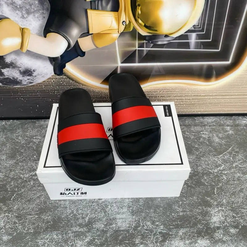 Dép Nam/nữ Kẻ 2 Màu Quai Ngang Cao Su Non eva mềm êm AE đi cháy phố DéP Slipper Đế Bằng 3