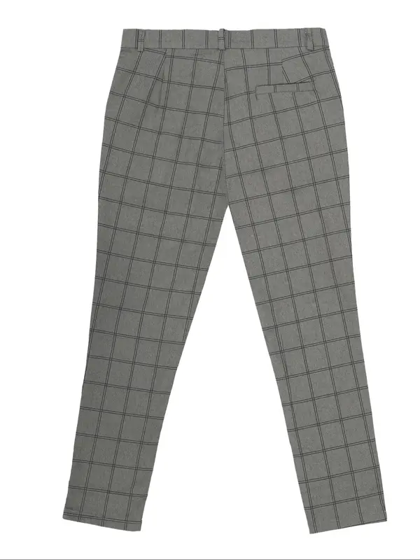 Men's Plaid Print Button Fly Slim Pants, Business Classic Casual Pocket Design Trousers For All Seasons, Men's Bottoms For Work Office Daily Wear, Menswear 7