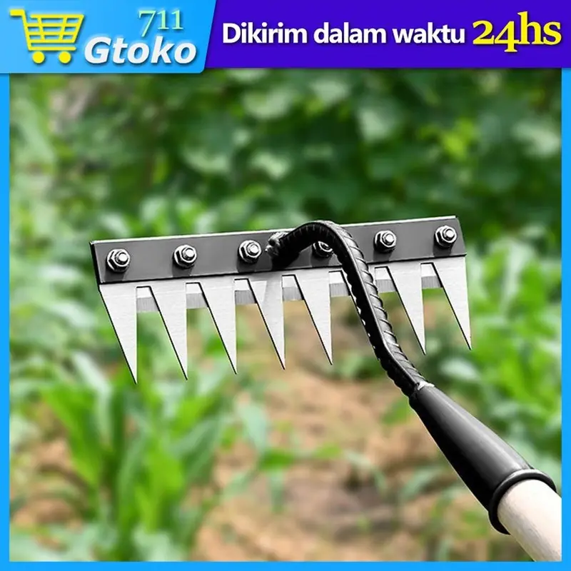 Weeding Rake Cangkul Penyiangan Rumput Taman Garpu Tanaman Garukan ...