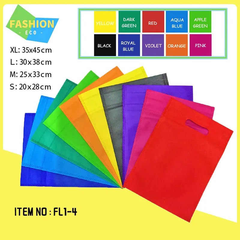 20PCS Flat Eco Bag Loot Bag Non-woven Pouch Bag Storage Bag Handbag Tote Bag Gift Bag Shopping Bag