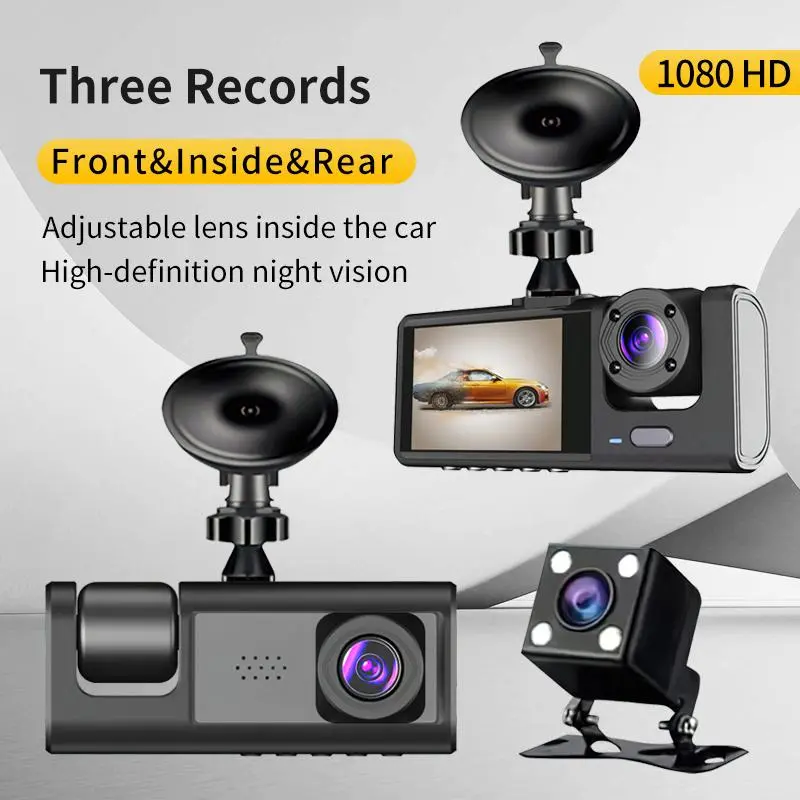 1080P Dash Cam with IR Night Vision, Loop Recording Car DVR Camera with 2 Inch IPS Screen, Wide Angle Dashboard Camera Recorder, Dash Camera, Automotive Driving Recorder, Touchscreen Dash Cam, Dash Camera for Car with Rear Camera Accident, HD Car DVR 6