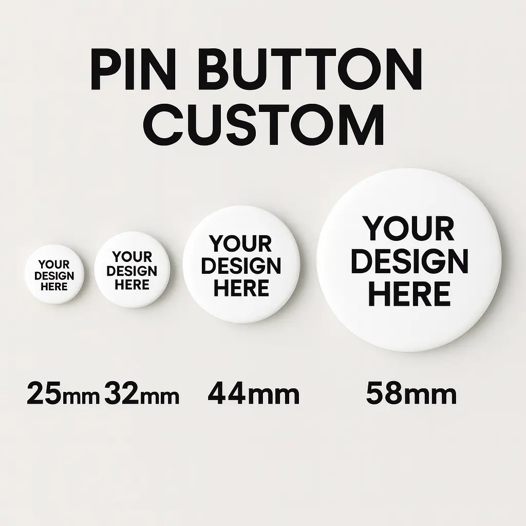 Custom Pin Button 25mm 32mm 44mm 58mm | Pin Bros Custom Satuan & Banyak | Cetak Gambar Sendiri – Glossy