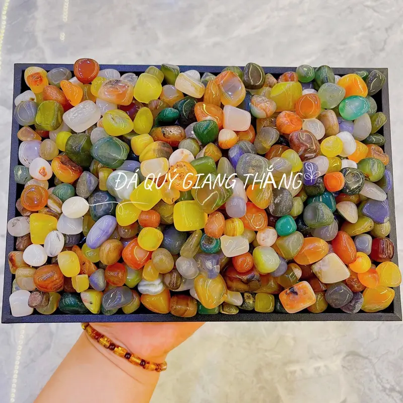 Đá Vụn Ngũ Sắc Tự Nhiên Trang Trí Phong Thuỷ 0
