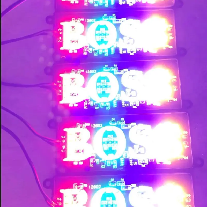 Led chữ BOSS trang trí nóc xe mặt ga lang điện 12 và 24 v riêng chống nước tốt 2