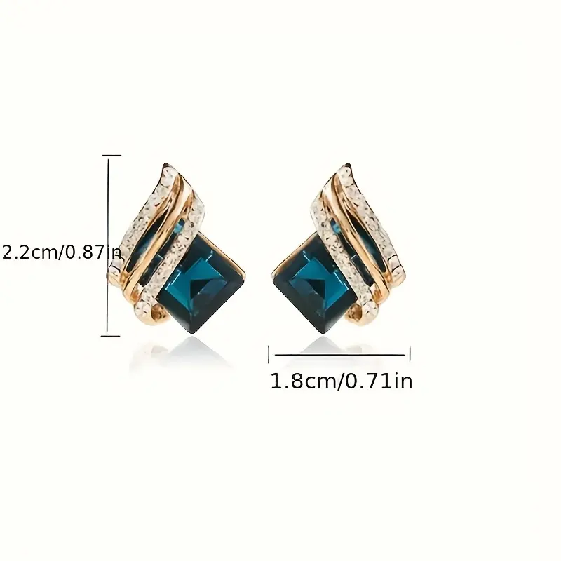 Luxurious, Elegant, Fashionable, And Sparkling Artificial Crystal Geometric Earrings, Women's Party Jewelry, Christmas And New Year Jewelry Gifts 1