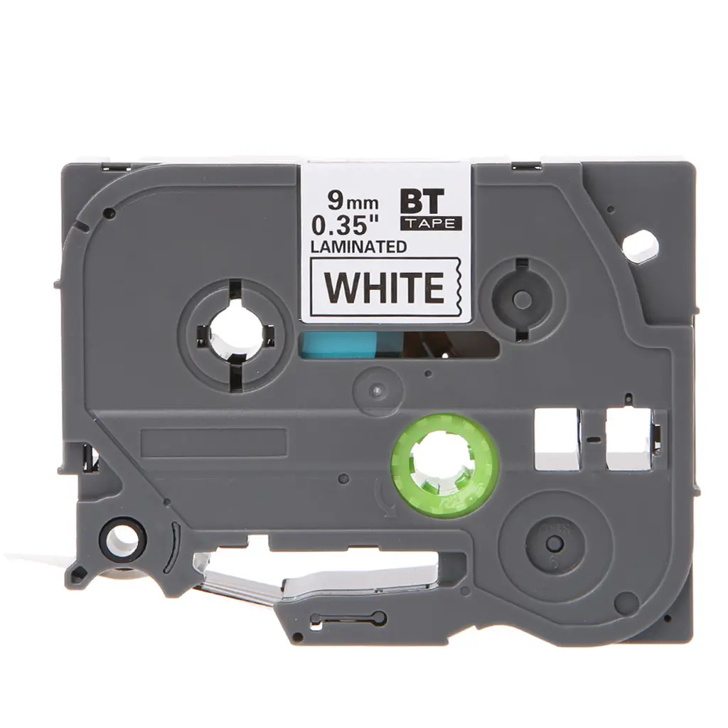 Băng nhãn TZe-221 cho máy in Brother P-touch, chiều rộng 9mm, chiều dài 8m, màu đen trong / trắng / đỏ /Xanh Biển/ vàng / Gree