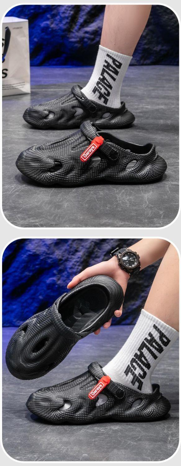Product Introduction of Waste Soil Wind Cocoon Breaking Series Men's Outdoor Casual 2025 New Beach Sports Two-Way Wear Driving Non-Slip Pump 18