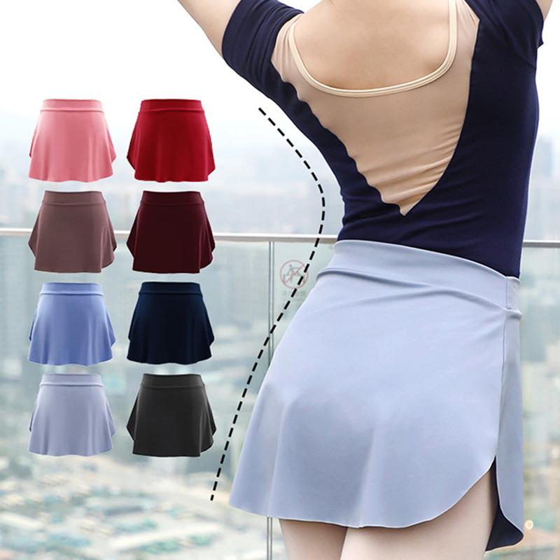 Product Introduction of Dance Ballet Skirt Elastic Short Underdress Summer Performance Half Skirt Dance Practice Suit Gymnastics A-Line Skirt #448977 37