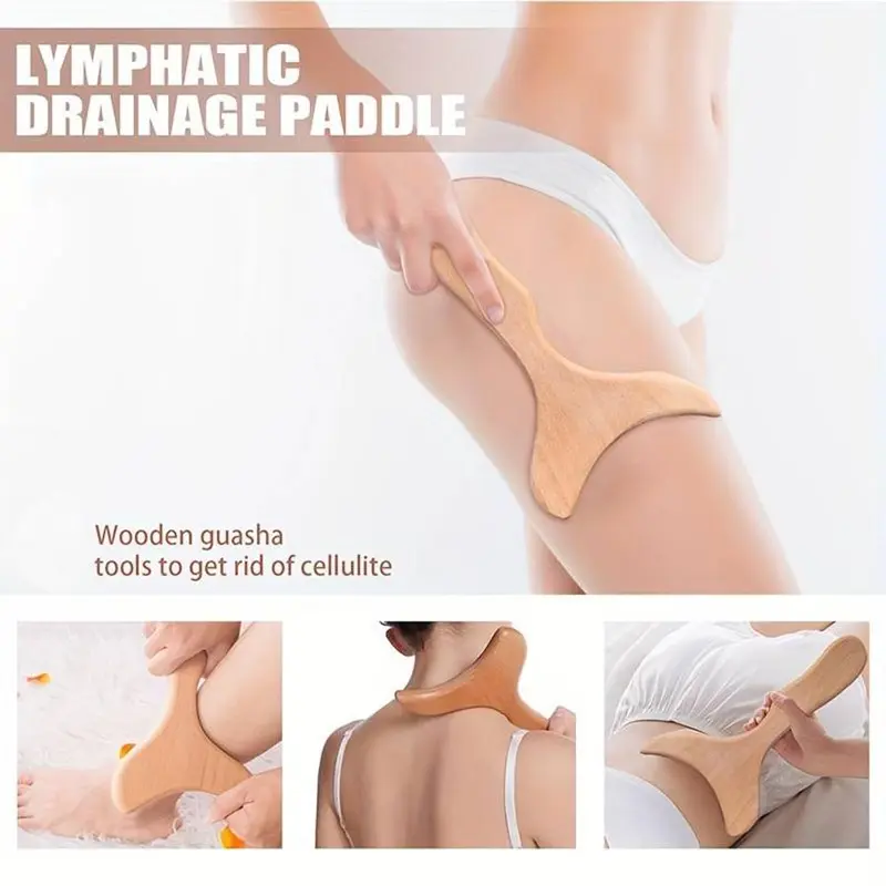 Wooden Massage Tool Set, 2 Counts/set Manual Massage Tool, Body Shaping Tool, Muscle Relaxation Tool, Suitable for Home and Professional Use,  Skincare Tools 5