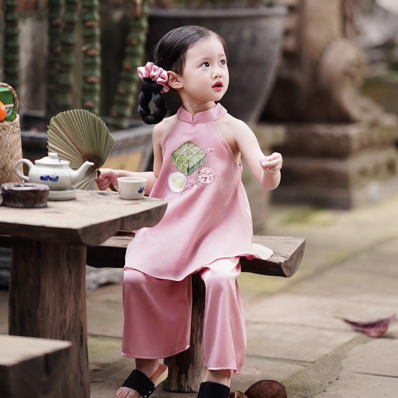 Set yếm đào bánh chưng Hồng, Xanh 6