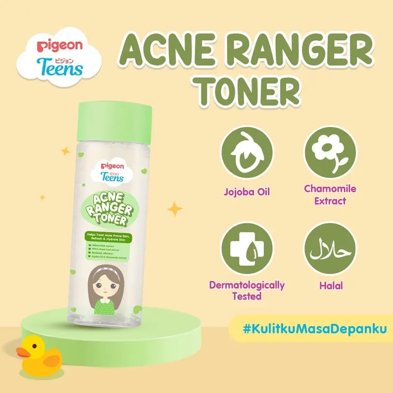 Pigeon Teens Facial Wash Acne Ranger Gel / Toner / Moisturizer Sunscreen SPF35/PA+++ Perawatan Jerawat Aca Baby Essential spf 50 mencerahkan 4