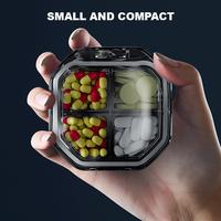 Gambar U-Living Kotak Obat Mini Kedap Udara Transparant Portable Medicine Travel Box Kotak Penyimpanan Obat Harian DSO005 - Small - Black dari U-Living Indonesia Kota Bekasi 4 Tokopedia